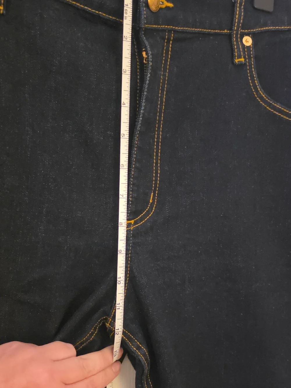 Tory Burch 32 High-Rise Dark Blue Women's Straightleg Jeans